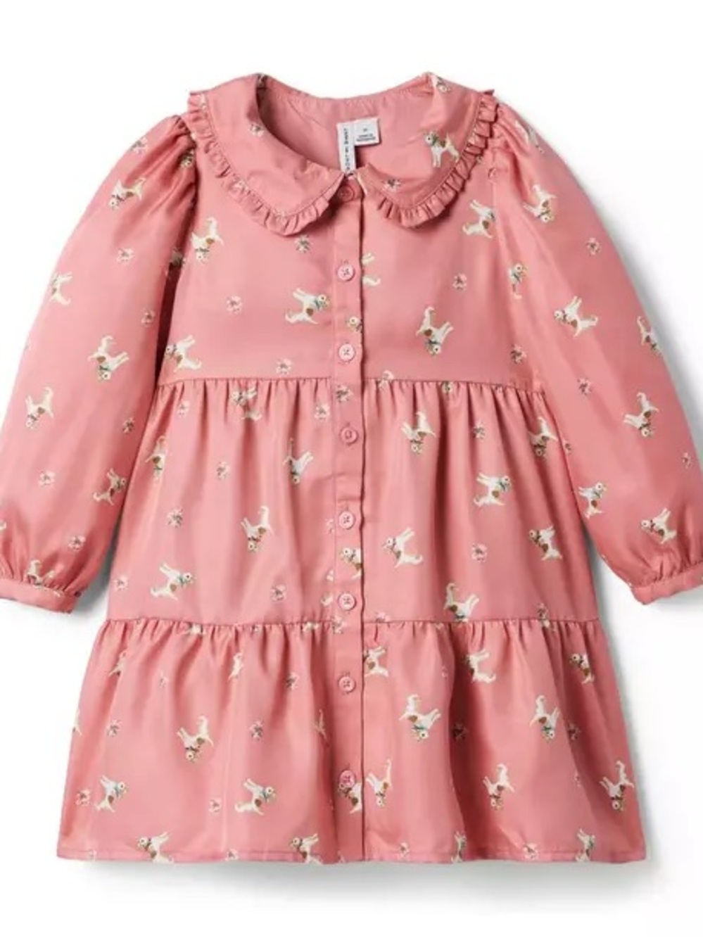 Janie and Jack Rose Pink Dog Tiered Dress